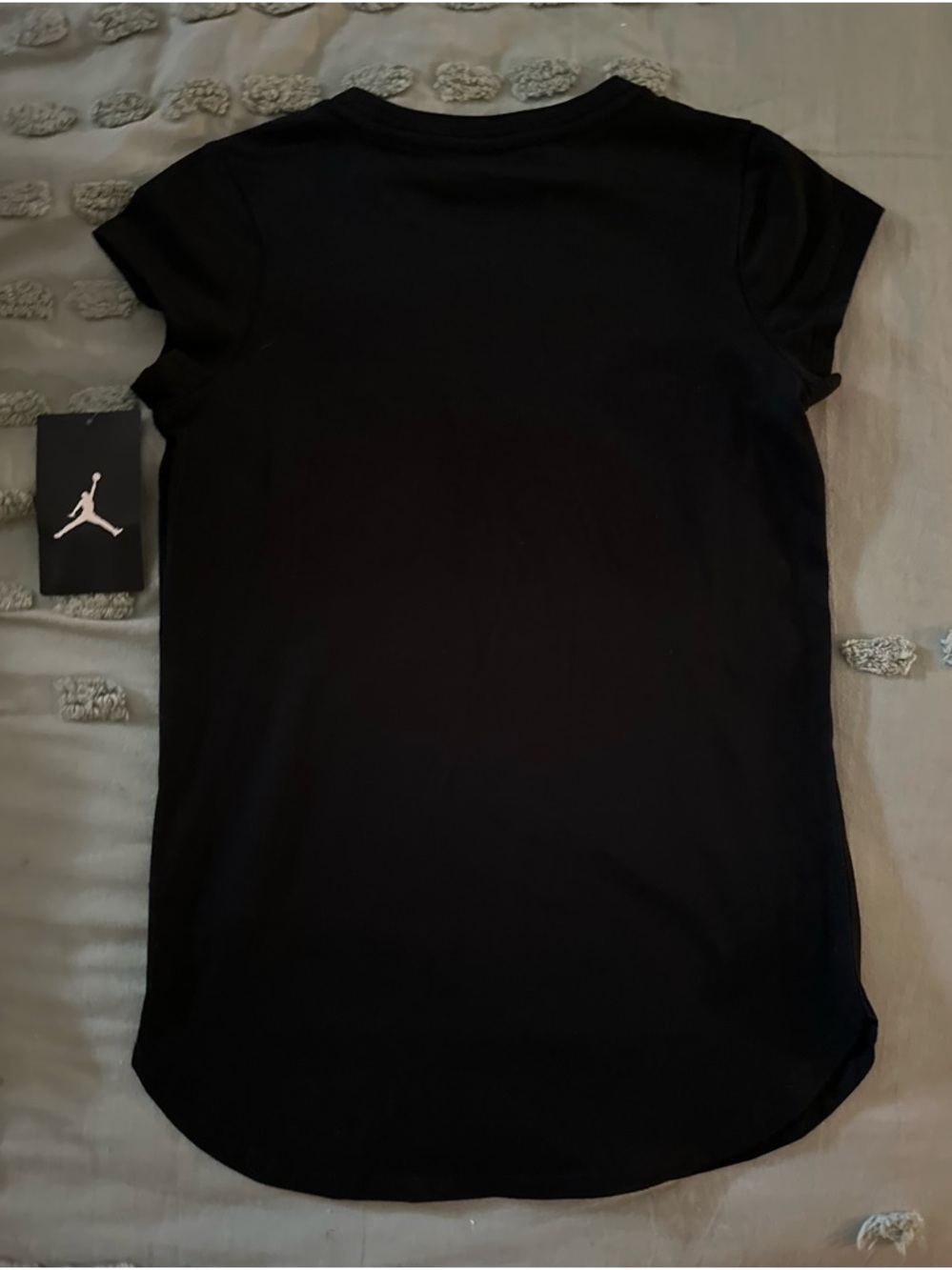 Jordan Black Tee with Pink and Teal Drip Jumpman | Size 10-12 Youth Girls NWT 🏷️ - Picture 10 of 11